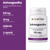 Solvital Ashwagandha – pe scurt Solvital Ashwagandha, pe scurt: 550 mg extract din rădăcină pe zi; 30 mg withanolide, minimum 5 %; rădăcină nu frunză; 1 capsulă pe zi · un flacon = 60 de zile