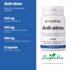 Solvital Anti-stres – pe scurt Solvital Anti-stres, pe scurt: 340 mg ashwagandha Shagandha™; 540 mg magneziu bisglicinat, 108 mg magneziu elemental; 200 mg L-teanină · 100 mg bacopa, 40 mg bacoside; 2 capsule pe zi · un flacon = 30 de zile