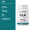 Solvital CLA, pe scurt: 2000 mg ulei CLA pe zi; 1600 mg acid linoleic conjugat, 80 %; fără agent de încărcare; 2 capsule moi pe zi · un flacon = 30 de zile