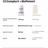 Solvital Curcumin C3 Complex® față de alte curcumine 95 % Solvital Curcumin C3 Complex® față de alte curcumine 95 %: Curcumin C3 Complex® pe capsulă: 500 mg față de 380–500 mg; Piperină pe capsulă: BioPerine® 5 mg față de 1 mg sau fără; Agent de încărcare: fără față de pulbere de turmeric, făină de orez; Capsule: pullulan față de hipromeloză sau gelatină