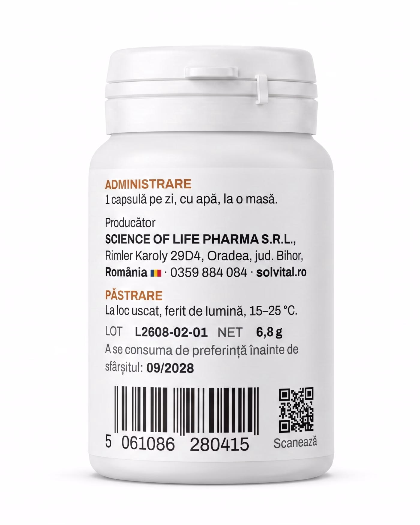 vitamina-d3-k2-forte-administrare Eticheta Solvital Vitamina D3 + K2 forte cu modul de administrare, lotul și codul de bare