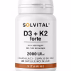 vitamina-d3-k2-forte-flacon Flacon Solvital vitamina D3 cu K2 forte, 2000 UI D3 și 100 mcg K2 MK-7, 30 capsule moi, eticheta din față