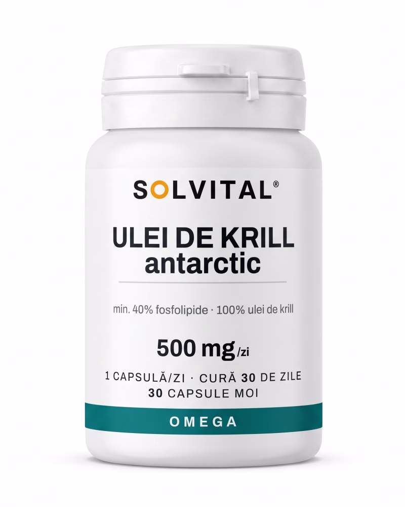 ulei-de-krill-antarctic-flacon Flacon Solvital Ulei de krill antarctic, 30 capsule moi, eticheta din față