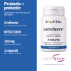 Solvital Probiotic + prebiotic – pe scurt Solvital Probiotic + prebiotic, pe scurt: 2 miliarde spori viabili, garantați până la expirare; MTCC 5856 Weizmannia coagulans, LactoSpore®; 150 mg inulină din cicoare, prebiotic; 1 capsulă pe zi · un flacon = 30 de zile