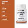 Solvital Vitamina B12, pe scurt: 1000 µg vitamina B12 pe zi; activă metilcobalamină, min. 98 % puritate; + fibră prebiotică din cicoare; 1 capsulă pe zi · un flacon = 60 de zile
