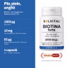 Solvital Păr, piele, unghii – pe scurt Solvital Păr, piele, unghii, pe scurt: 1000 µg biotină pe zi; 10 mg zinc din bisglicinat, 100 % din necesar; 55 µg seleniu Selenium SeLECT®, 100 % din necesar; 1 capsulă pe zi · un flacon = 60 de zile