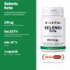 Solvital Seleniu forte – pe scurt Solvital Seleniu forte, pe scurt: 200 µg seleniu pe zi, 364 % din necesar; SeLECT® L-selenometionină, forma pe care corpul o folosește ca pe un aminoacid; min. 97 % puritate; 1 capsulă pe zi · un flacon = 60 de zile