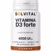 Flacon Solvital Vitamina D3 forte, 60 capsule moi, eticheta din față