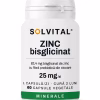 zinc-bisglicinat-flacon Flacon Solvital Zinc bisglicinat, 60 capsule naturale, eticheta din față